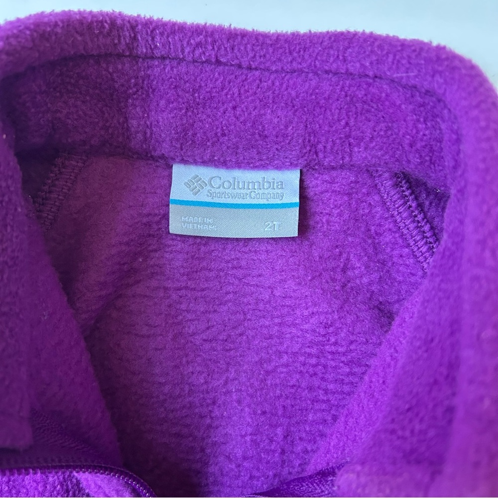NWOT Columbia Toddler Girl Purple Sawyer Rapids Fleece Jacket, Size 2T - Picture 6 of 7